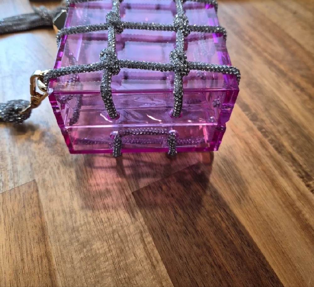 Purple Chain-Embellished Women's Bag - Picture 9 of 9